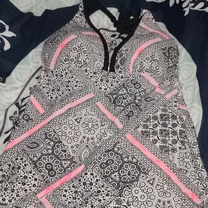 Malibu ladies long halter swim top